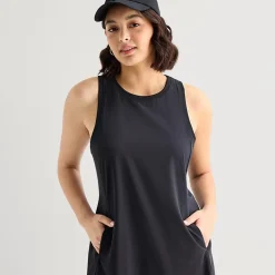 Stylus Easy Tank Womens Crew Neck Sleeveless Maxi Dress