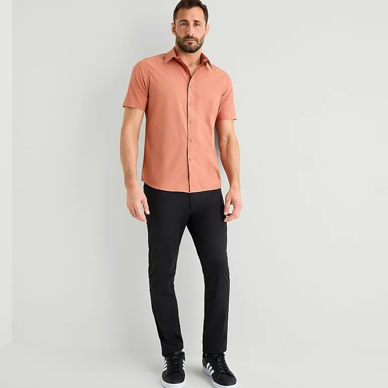 Stylus Mens Short Sleeve Regular Fit Button-Down Shirt