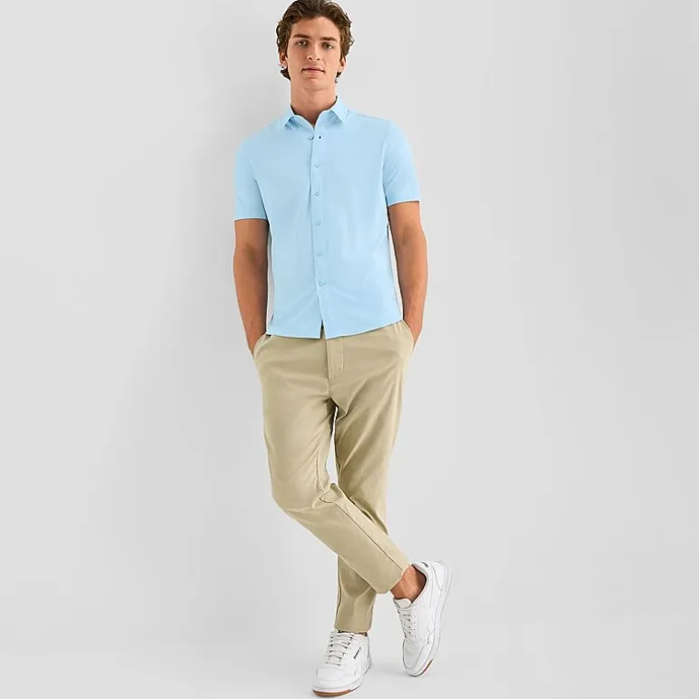 Stylus Mens Short Sleeve Regular Fit Button-Down Shirt