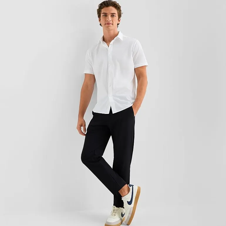 Stylus Mens Short Sleeve Regular Fit Button-Down Shirt