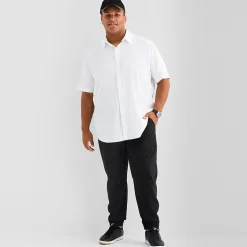 Stylus Mens Short Sleeve Regular Fit Big and Tall Button-Down Shirt
