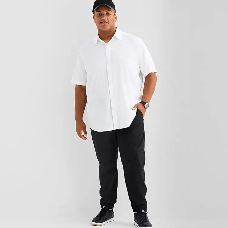 Stylus Mens Short Sleeve Regular Fit Big and Tall Button-Down Shirt