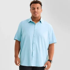 Stylus Mens Short Sleeve Regular Fit Big and Tall Button-Down Shirt