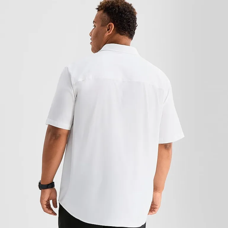 Stylus Mens Short Sleeve Regular Fit Big and Tall Button-Down Shirt