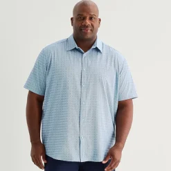 Stylus Mens Short Sleeve Regular Fit Big and Tall Button-Down Shirt