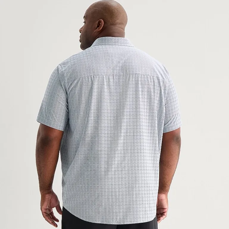 Stylus Mens Short Sleeve Regular Fit Big and Tall Button-Down Shirt