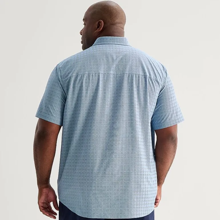 Stylus Mens Short Sleeve Regular Fit Big and Tall Button-Down Shirt