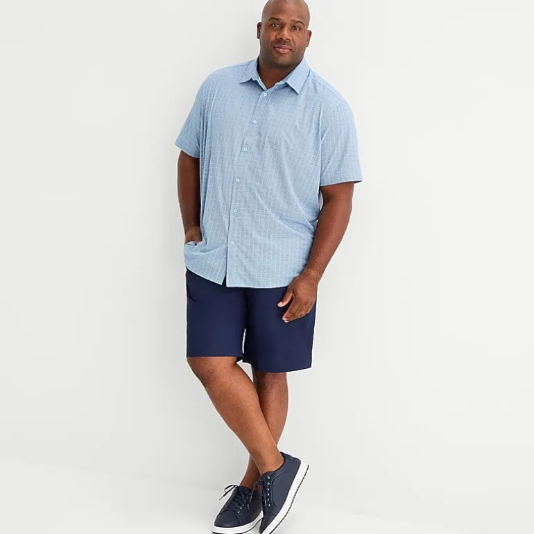 Stylus Mens Short Sleeve Regular Fit Big and Tall Button-Down Shirt