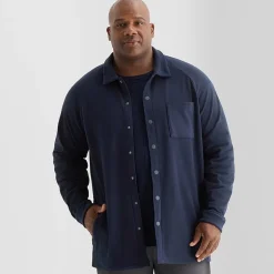Stylus Raglan Knit Mens Big and Tall Shirt Jacket