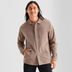 Stylus Raglan Knit Mens Big and Tall Shirt Jacket