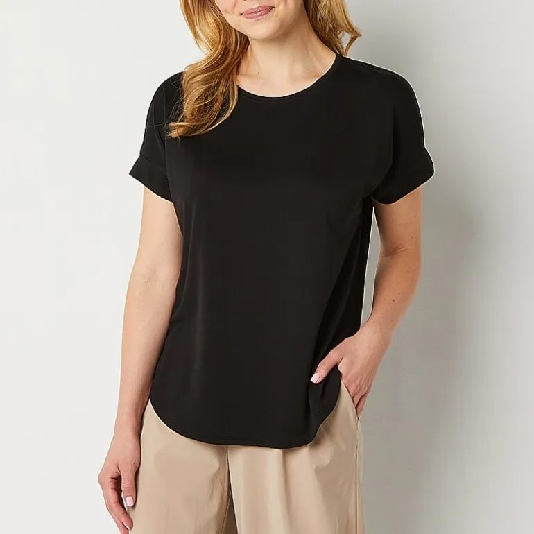 Stylus Womens Crew Neck Short Sleeve T-Shirt