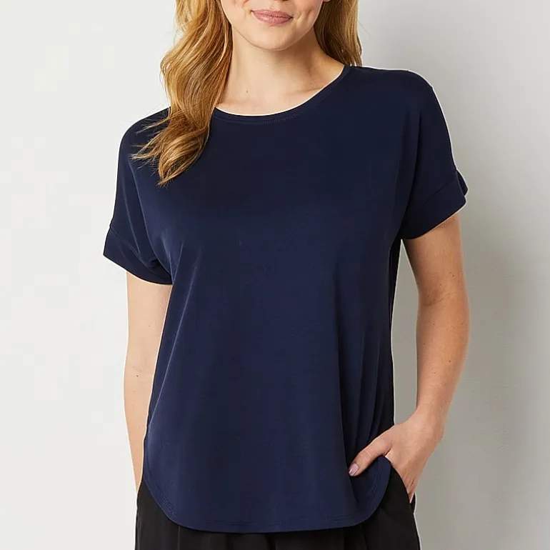 Stylus Womens Crew Neck Short Sleeve T-Shirt