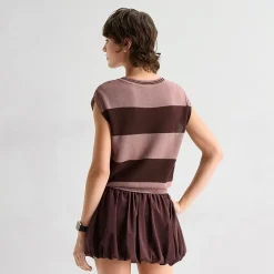 Stylus Womens Crew Neck Sleeveless Pullover Sweater
