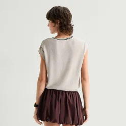 Stylus Womens Crew Neck Sleeveless Pullover Sweater