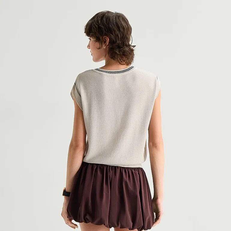 Stylus Womens Crew Neck Sleeveless Pullover Sweater