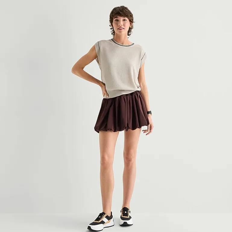 Stylus Womens Crew Neck Sleeveless Pullover Sweater