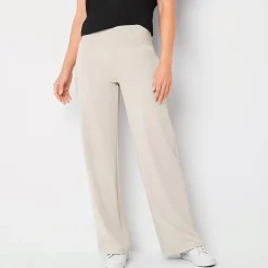 Stylus Womens High Rise Wide Leg Pant