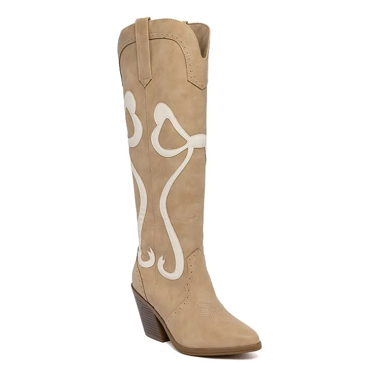 Sugar Kammy Womens Block Heel Cowboy Boots