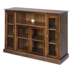 Summit Highboy TV Stand with Storage Cabinets and Shelves