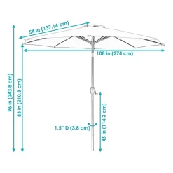 Sunnydaze Collection Patio Umbrella