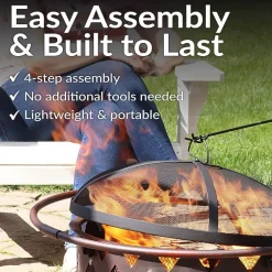 Sunnydaze Collection Portable Weather Resistant Fire Pit