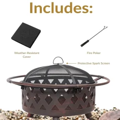 Sunnydaze Collection Portable Weather Resistant Fire Pit