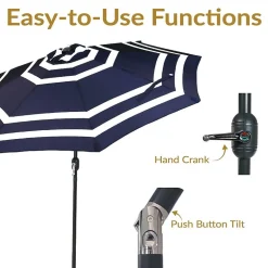 Sunnydaze® 9-Foot Patio Umbrella with Push Button Tilt
