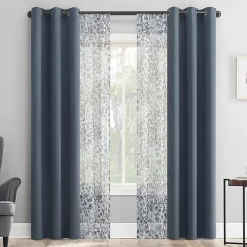 Sun Zero Arbor Print Grommet Top Blackout Set of 4 Curtain Panel