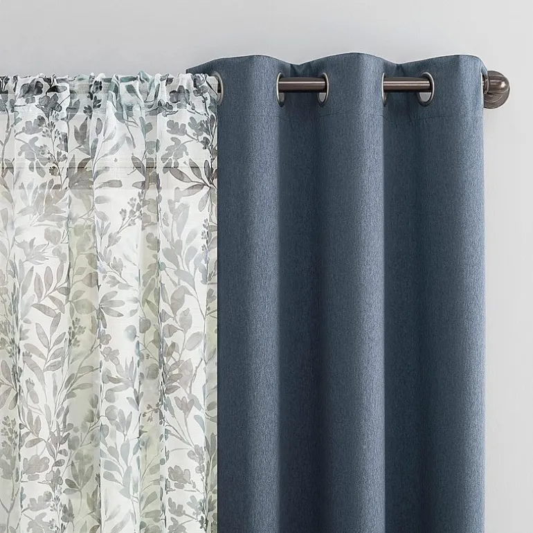 Sun Zero Arbor Print Grommet Top Blackout Set of 4 Curtain Panel