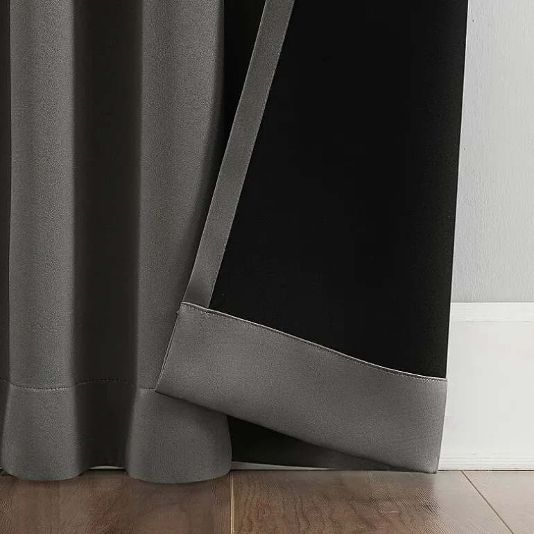 Sun Zero Aria Magnetic Closure Back Tab 100% Blackout Set of 2 Curtain Panel