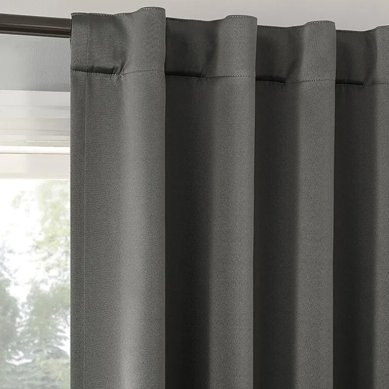 Sun Zero Aria Magnetic Closure Back Tab 100% Blackout Set of 2 Curtain Panel