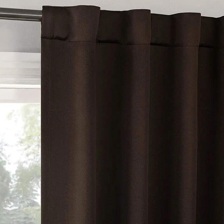Sun Zero Aria Magnetic Closure Back Tab 100% Blackout Set of 2 Curtain Panel