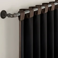 Sun Zero Aria Magnetic Closure Back Tab 100% Blackout Set of 2 Curtain Panel