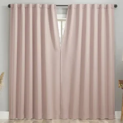 Sun Zero Aria Magnetic Closure Back Tab 100% Blackout Set of 2 Curtain Panel
