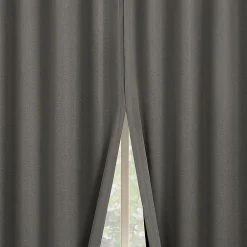Sun Zero Aria Magnetic Closure Back Tab 100% Blackout Set of 2 Curtain Panel