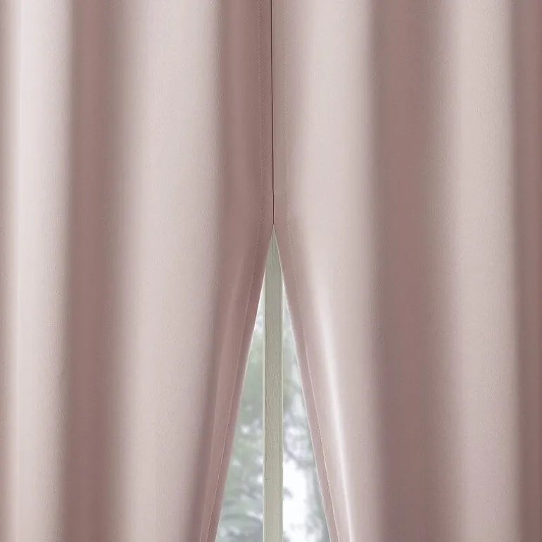 Sun Zero Aria Magnetic Closure Back Tab 100% Blackout Set of 2 Curtain Panel