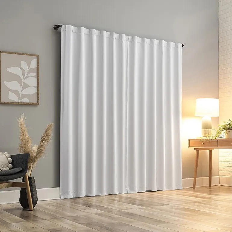 Sun Zero Aria Magnetic Closure Back Tab 100% Blackout Set of 2 Curtain Panel