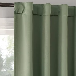 Sun Zero Aria Magnetic Closure Back Tab 100% Blackout Set of 2 Curtain Panel