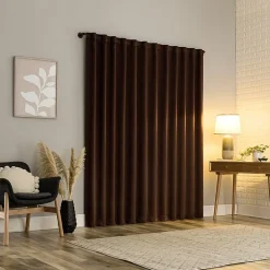 Sun Zero Aria Magnetic Closure Back Tab 100% Blackout Set of 2 Curtain Panel