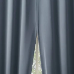 Sun Zero Aria Magnetic Closure Back Tab 100% Blackout Set of 2 Curtain Panel