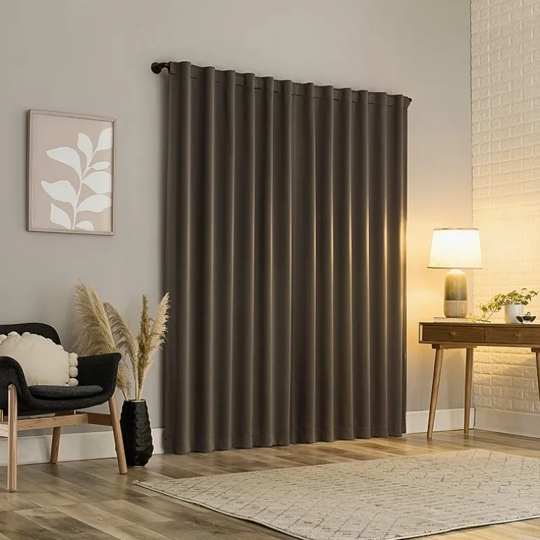 Sun Zero Aria Magnetic Closure Back Tab 100% Blackout Set of 2 Curtain Panel