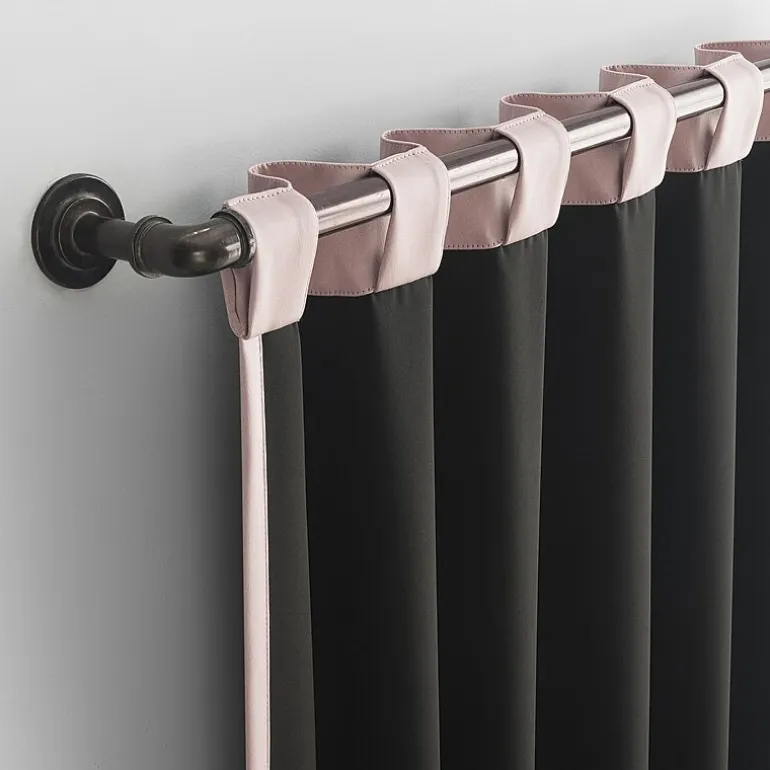 Sun Zero Aria Magnetic Closure Back Tab 100% Blackout Set of 2 Curtain Panel