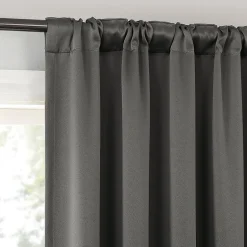 Sun Zero Aria Magnetic Closure Back Tab 100% Blackout Set of 2 Curtain Panel