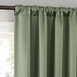Sun Zero Aria Magnetic Closure Back Tab 100% Blackout Set of 2 Curtain Panel