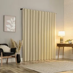 Sun Zero Aria Magnetic Closure Back Tab 100% Blackout Set of 2 Curtain Panel