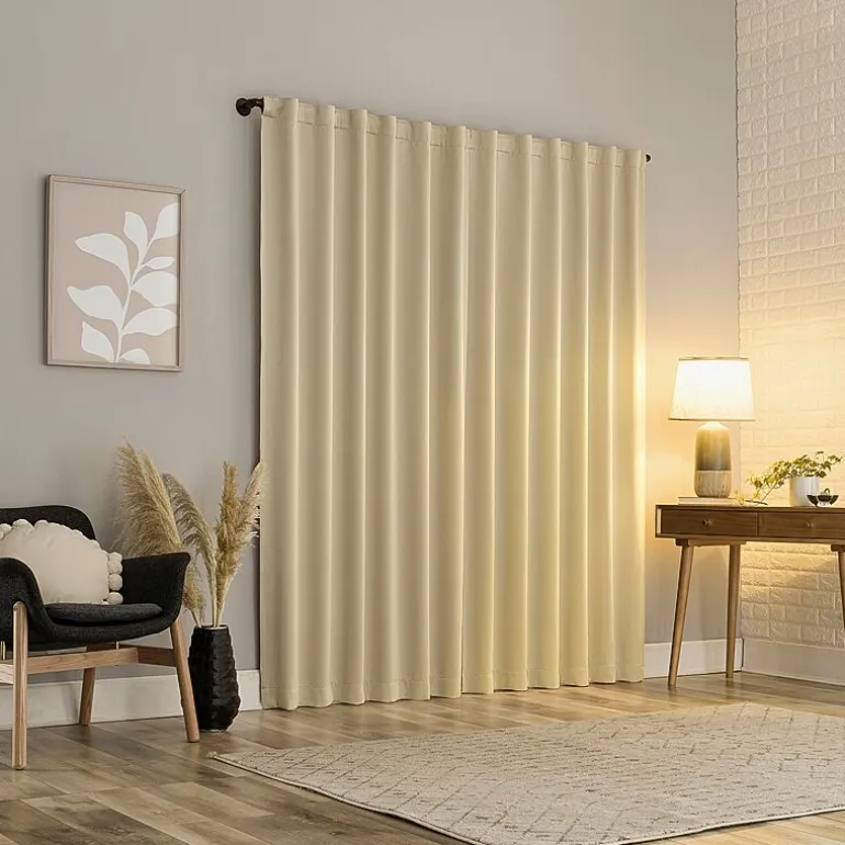Sun Zero Aria Magnetic Closure Back Tab 100% Blackout Set of 2 Curtain Panel