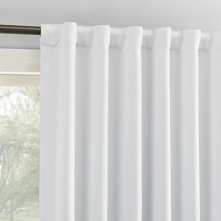 Sun Zero Aria Magnetic Closure Back Tab 100% Blackout Set of 2 Curtain Panel