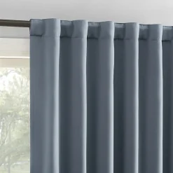 Sun Zero Aria Magnetic Closure Back Tab 100% Blackout Set of 2 Curtain Panel