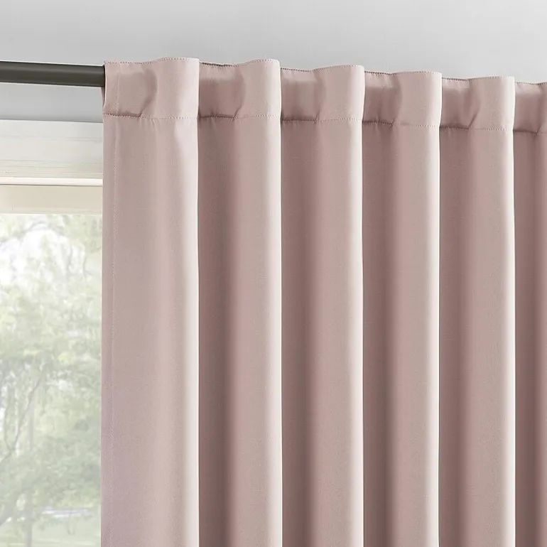 Sun Zero Aria Magnetic Closure Back Tab 100% Blackout Set of 2 Curtain Panel