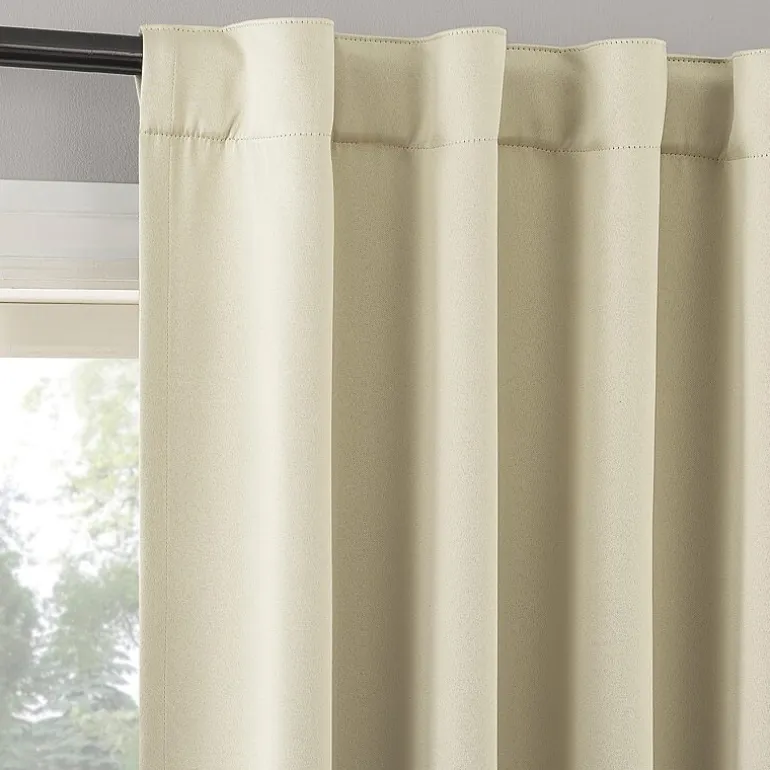 Sun Zero Aria Magnetic Closure Back Tab 100% Blackout Set of 2 Curtain Panel
